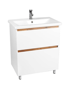 Тумба под раковину Мальта 80 VMAL80CO-T2Y Белая Дуб Вотан Viant