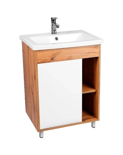 Тумба под раковину Бостон 50 VBOS50CO-T1ST Белая Дуб Вотан Viant