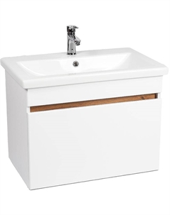 Тумба под раковину Мальта 50 VMAL50CO-T1YP подвесная Белая Дуб Вотан Viant