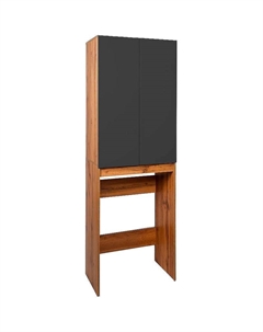 Шкаф пенал Бостон 65 VBOS645G-SHSM над стиральной машиной Графит матовый Дуб Вотан Viant