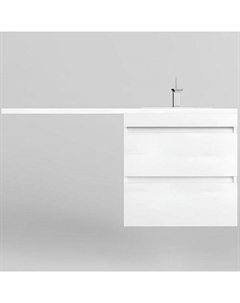 Тумба под раковину Даллас Леон 120 Люкс Plus СС-00002440 подвесная Белая Style line