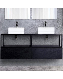 Консоль под раковину Cadro 140 CADRO-140/46/30-1C-SO-MET Черная матовая Cezares