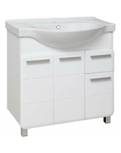 Тумба под раковину Эрика 80 УТ000003319 Белая Runo