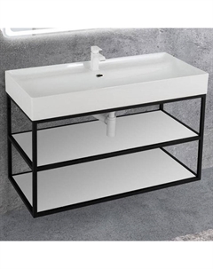 Консоль под раковину Cadro 100 CADRO50-100/50/58-2C-SO-MET-ST Черная матовая Cezares