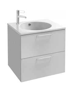 Тумба под раковину Odeon Rive Gauche 60 EB2520-R5-N18 подвесная Белая ручки Хром Jacob delafon