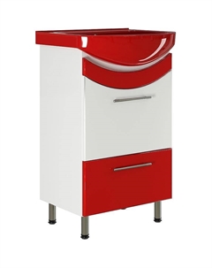 Тумба под раковину Радуга 52 522466 Белая Красная Mixline