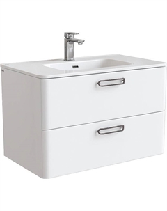 Тумба под раковину Brick 80 BRI80W0i95 подвесная Белая глянцевая Iddis