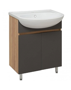 Тумба под раковину Лада 60 00-00001165 Дуб серый Графит Runo