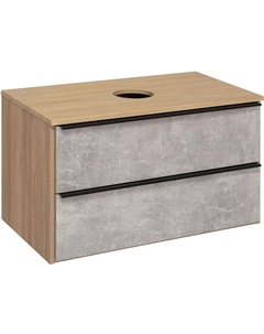 Тумба под раковину Мальта 85 00-00001100 Серая Дуб Runo