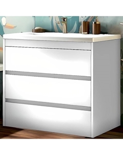 Тумба под раковину FAMILY-900-3C-PIA-BL Белый глянец Art&max