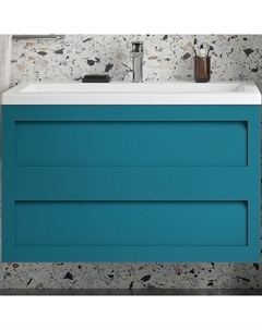 Тумба под раковину AM-Platino-900-2C-SO-TM подвесная Бирюзовая матовая Art&max