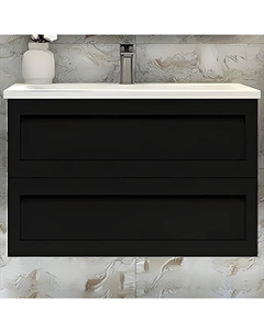 Тумба под раковину AM-Platino-1000-2C-SO-NM подвесная Черная матовая Art&max