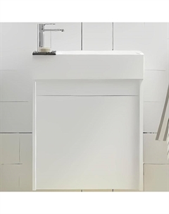 Тумба под раковину Family-500-1D-SO-BL подвесная Белый глянец Art&max