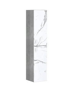 Шкаф пенал Марбл 30.10 403076 подвесной Мрамор Камень бетонный Onika