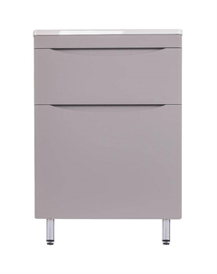 Тумба под раковину Бергамо 60 СС-00002309 Серая антискрейч Style line