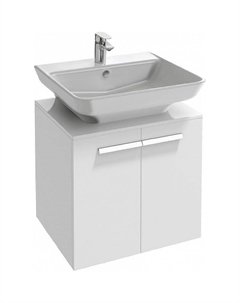 Тумба под раковину Struktura 65 EB1382-N18 подвесная Белая глянцевая Jacob delafon