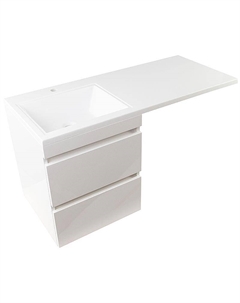 Тумба под раковину Даллас 115 СС-00000651 подвесная Белый глянец Style line