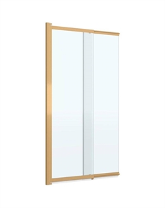 Шторка на ванну Slider 90 SLIDER-VF-11-90/150-C-BORO профиль Брашированное золото стекло прозрачное Cezares