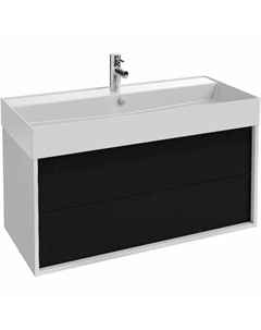Тумба под раковину Vivienne 100 EB1585-N18-S14 подвесная Черный сатин Белый Jacob delafon