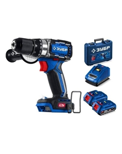 Аккумуляторная дрель-шуруповерт Профессионал 20В, 70Нм, 2 АКБ LMS (2Ач), бесщеточная, кейс, (DB-70-22) Зубр