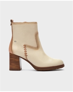 Женские кожаные ботинки на молнии, кремовый Pikolinos