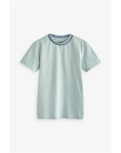 Футболка с контрастным вырезом, зеленый Next