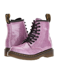 Ботинки 1460 Patent Glitter Junior Delaney Boot, цвет Dark Pink Coated Glitter Dr. martens kid's collection