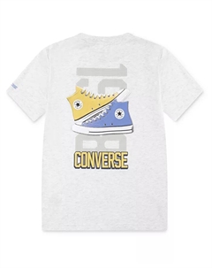 Футболка с принтом спереди и сзади Big Boys Retro Front Back Sneaker, коричневый Converse