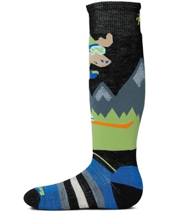 Носки Kids Wintersport Full Mountain Moose Pattern OTC Socks, черный Smartwool