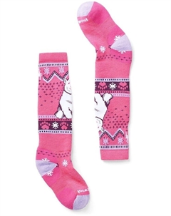 Носки Kids Full Cushion Polar Bear Pattern Over The Calf Socks, цвет Power Pink Smartwool