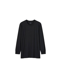 Лонгслив Heattech Crew Neck T (9/4 рукава), черный Uniqlo