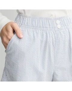 Шорты с высокой посадкой и эластичной талией для юниоров из сирсакера, цвет pink prp plaid So