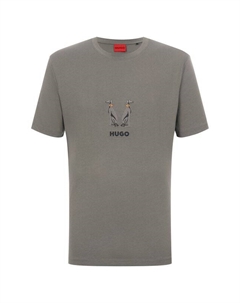 Хлопковая футболка Hugo