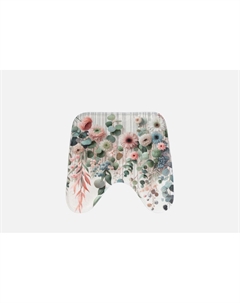 Коврик для туалета Нежные цветы и эвкалипт, 50x50 см 1 шт Joyarty