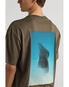 Футболка хлопковая с принтом Hugo