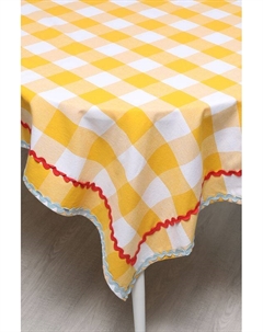 Скатерть хлопковая в клетку с тесьмой Check Ribbon Coincasa