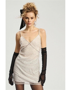 Платье-комбинация с бисером Nume