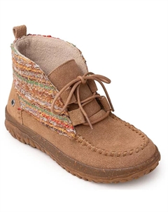 Женские замшевые ботильоны Tealey на шнуровке, коричневый/бежевый Minnetonka