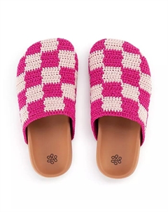 Детские вязаные сабо для девочек Bolinas, розовый The sak