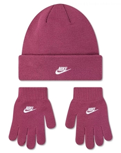 Комплект из 2 предметов: шапочка и перчатки для больших детей, розовый Nike