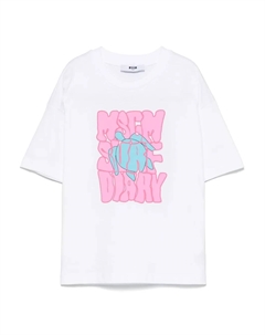 Футболка с тисненым логотипом, белый Msgm kids