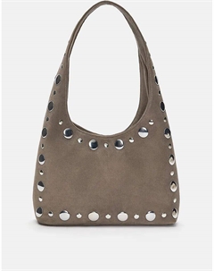 Сумка через плечо серого цвета Pull & bear