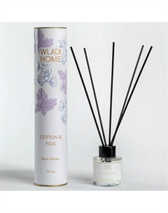 Диффузор ароматический для дома с палочками Свежий хлопок 50 Wladi home