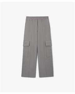 Брюки трикотажные прямой свободной формы с карманами-карго серые Glvr