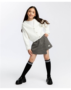 Юбка-шорты черно-белая Button blue