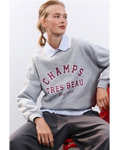 Свитшот с воротником и принтом Befree