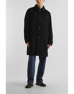 Пальто из смесовой шерсти прямого кроя Boss