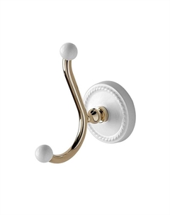 Devon DOROTHY вешалка-крючок настенный, держатель цвет: золото светлое/белый Devon&devon