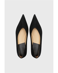 Балетки с острым мысом черного цвета 2mood