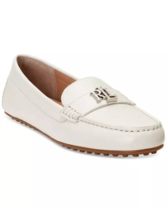 Женские мокасины Barnsbury Slip-On Driver Loafer Flats, белый Lauren ralph lauren